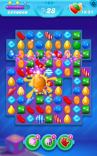 Candy Crush Saga — a popular mobile game with vibrant colours and engaging gameplay.